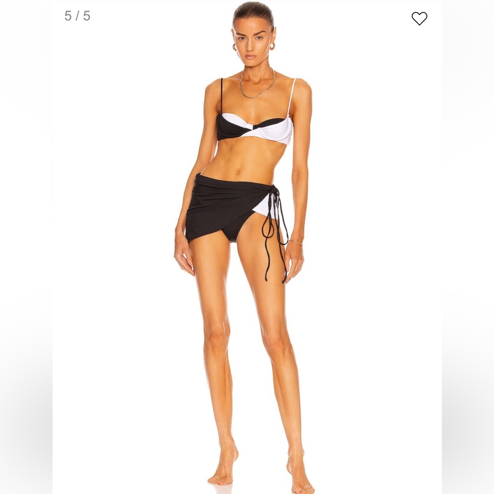 LaQuan Smith Mini Sarong in Black Swimwear, XS